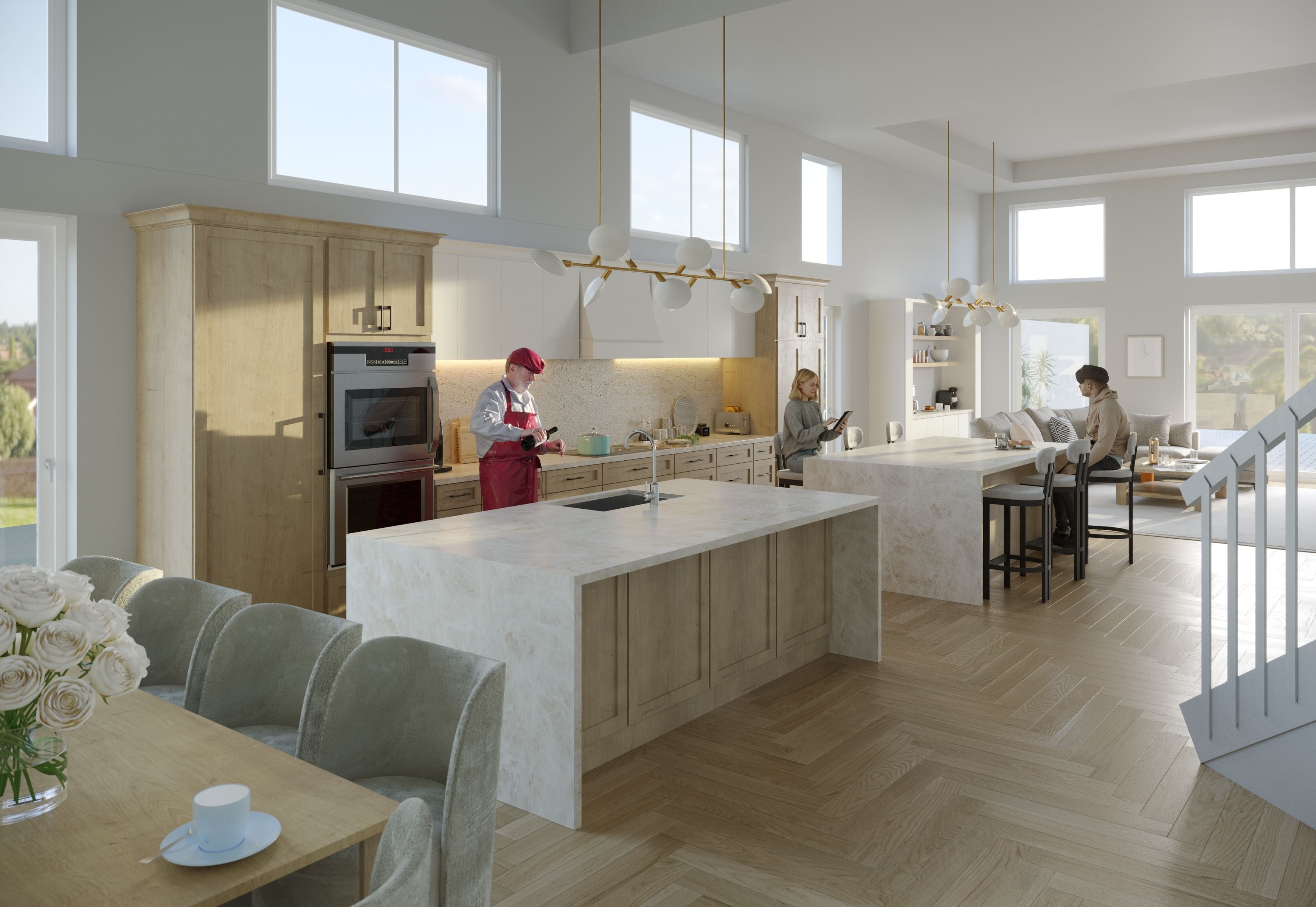 Grand Kitchen & Open Living